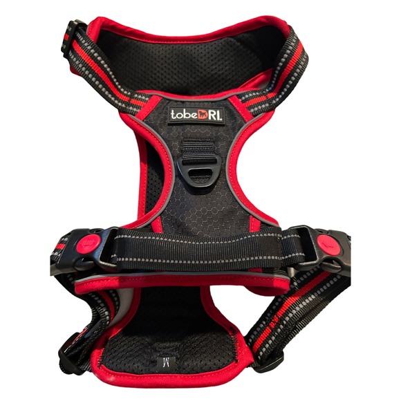 TobeDri Adjustable Red and Black No-Pull Harness Dogs, Safety and Control SZ M - Picture 2 of 4